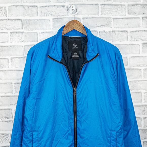 AETHER Men's Packable Shelter Jacket insulated quilted blue sz 3 / Large - Picture 6 of 9